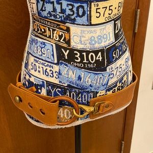 Vintage WCM genuine leather belt